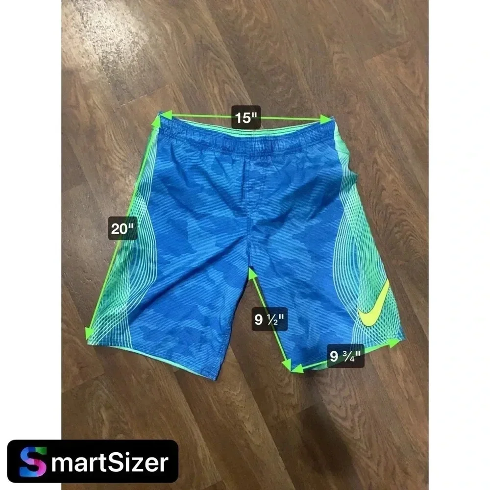 Nike Men’s Swim Shorts Royal Blue Neon Green Size XL
